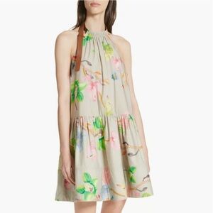 Tibi Linnea Floral Print Poplin Dress Size 4